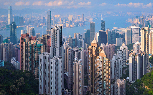 Aerial View of Large City
