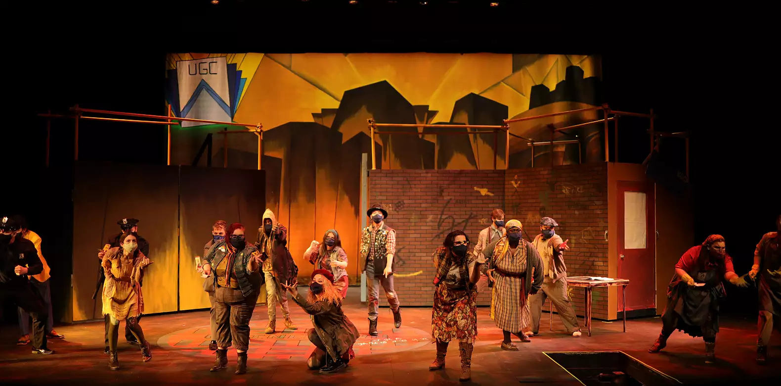 Image for news story: Professor Honored for Award-Winning Urinetown Set