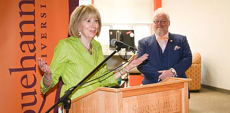 Image for news story: Susquehanna Dedicates Clark and Lisa Ryan ’78 Burke Hawk Hub