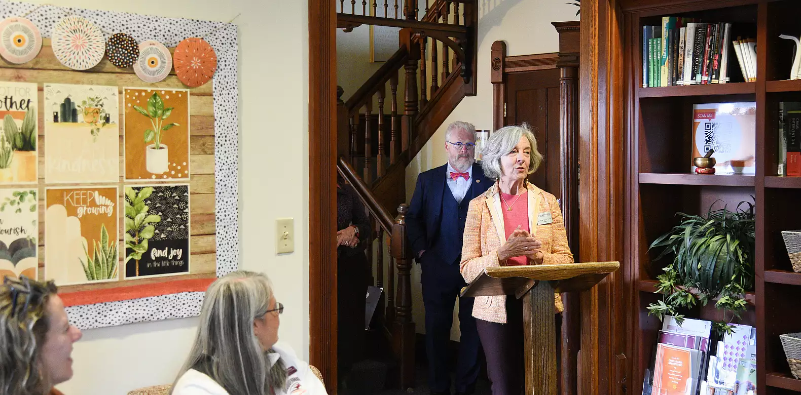 Image for news story: Counseling Center’s reception area dedicated to alumna, trustee
