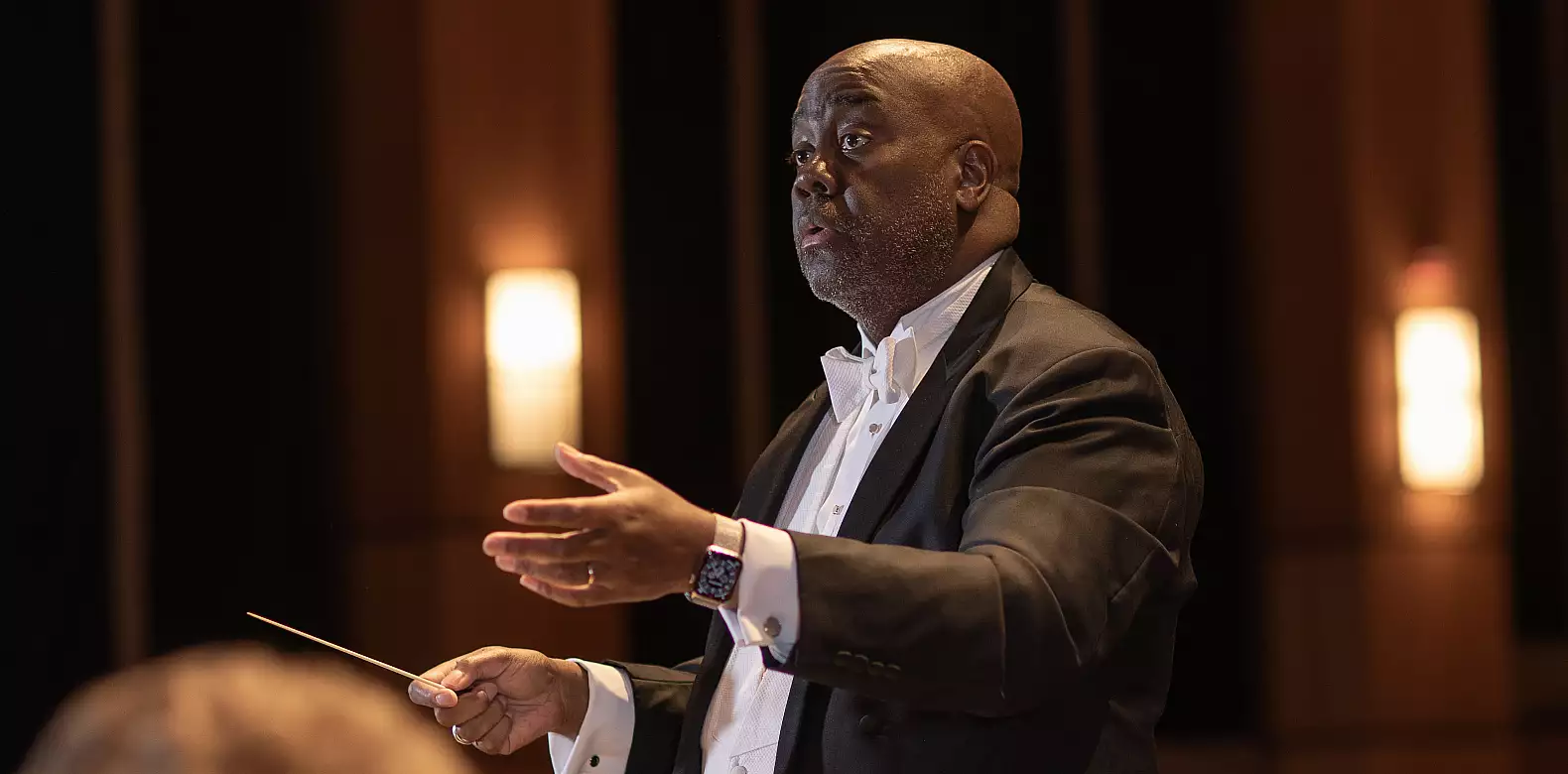Image for news story: Hinton presents model for the performance of African American music at predominantly white institutions
