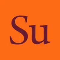 The letters "Su" in dark brown font are centered on an orange square background.